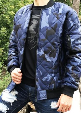 Бомбер urban синій камуфляж