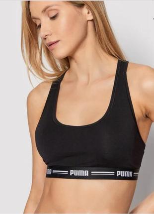 Спортивный топ puma черный хлопковый топ puma спортивный топ для фитнеса puma