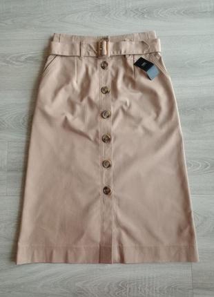 Юбка а-силуэта на пуговицах в цвете camel от marks & spencer