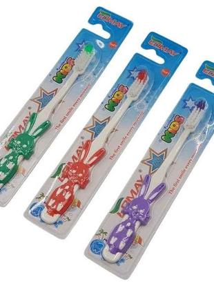 Зубна щітка дитяча зайчик тм eomay  7копійок
