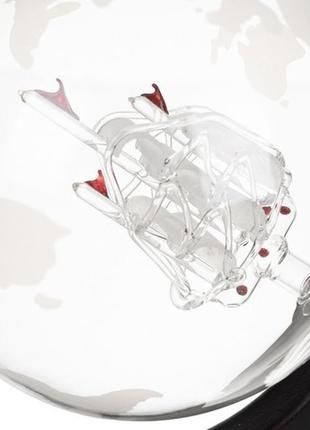 Подарочный набор на подставке графин - глобус - набор для виски malatec 22553 польша