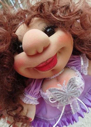 Кукла на удачу, кукла-оберег, кукла-удача,чулочная интерьерная кукла, кукла-попик, 30 см