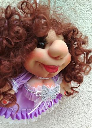 Кукла на удачу, кукла-оберег, кукла-удача,чулочная интерьерная кукла, кукла-попик, 30 см