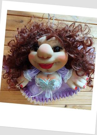 Кукла на удачу, кукла-оберег, кукла-удача,чулочная интерьерная кукла, кукла-попик, 30 см