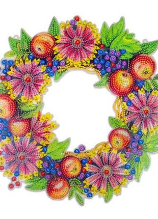 Алмазна мозаїка віночок - квіти серпня підвісний р. 30х30 см hhe13844 strateg