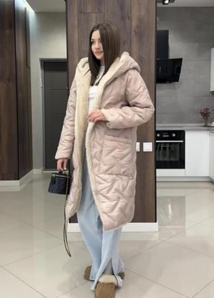 Куртка пальто с мехом