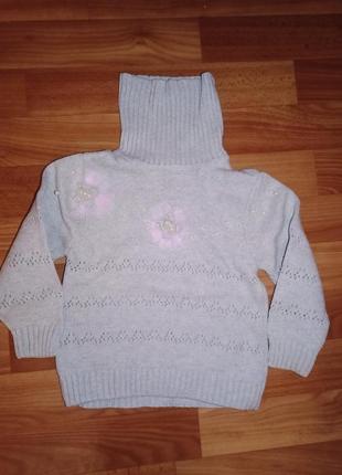 Светр з високим горлом для дівчинки