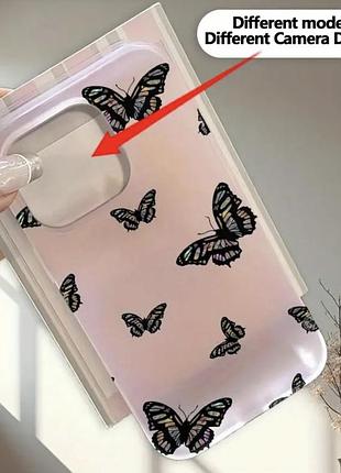 Панель 3d-бабочки для apple iphone 15 pink 2