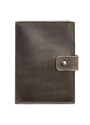 Шкіряна обкладинка для паспорта blanknote 5.0 з віконцем темно-коричнева (bn-op-5-o)