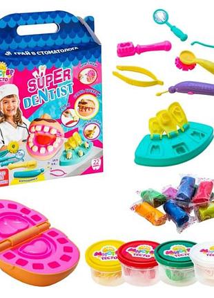 Набір для ліпки "містер тісто - super dentist" в коробці 71407 strateg