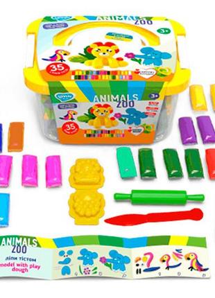Набір для ліплення з тістом zoo animals box тм lovin 41221