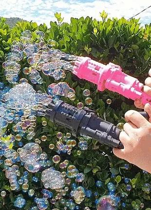 Пулемет автомат для мыльных пузырей bubble gun blaster |машинка для пузырей |пистолет с бульбашками |пузырятор5 фото