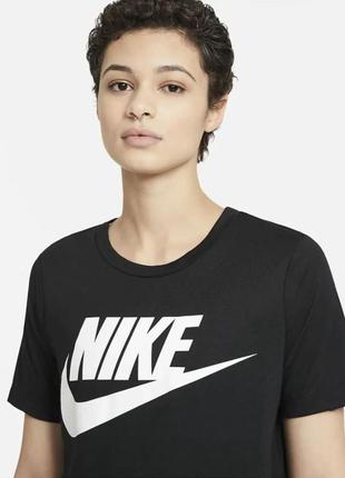 Черная футболка с логотипом на груди ✨nike ✨ с лого футболка nike sportswear black