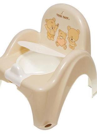 Горщик-стільчик музичний "ведмедик" (кремовий) po-043-119 tega