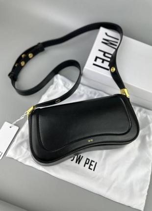 Жіноча сумка jw pei/сумка  багет на плече/сумка jw pei joy shoulder bag/жіноча сумка чорного кольору