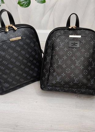 Сумка рюкзак екошкіра,принт lv