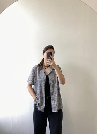 Рубашка винтажная с коротким рукавом летняя new sensation льняная