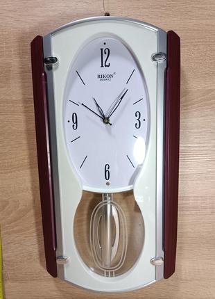 Часы настенные rikon с маятником, музыкальным боем