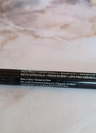Карандаш для бровей nyx professional makeup precision brow pencil 07 charcoal, с щеточкой, 1 г