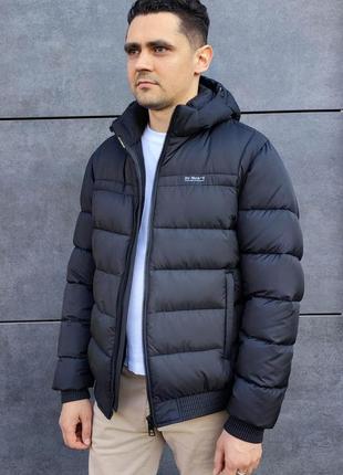 Мужская куртка черная демисезонная (арт. dv-102 black)
