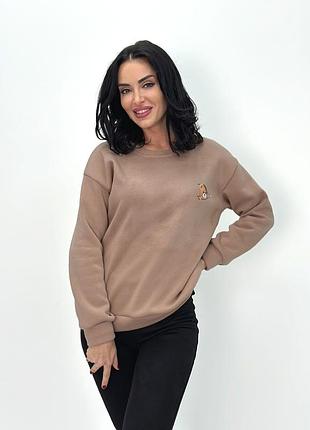 ‼️ теплый свитшот с принтом "bear" 3