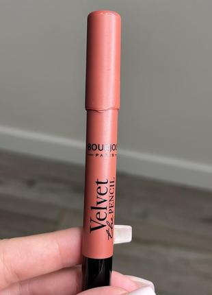 Bourjois velvet the pencil 2в1 помада-олівець 3г