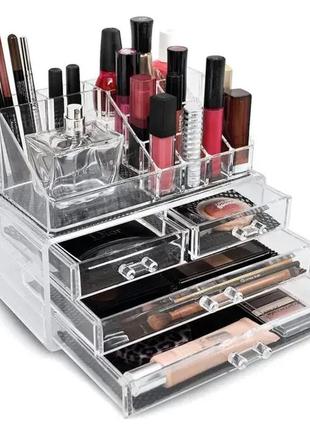 Акриловий органайзер для косметики cosmetic storage box6 фото