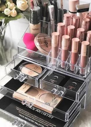 Акриловий органайзер для косметики cosmetic storage box1 фото