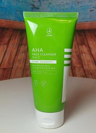 Очищающий гель, пилинг, маска 3в1 pure therapy aha face cleanser lambre ламбре лямбре