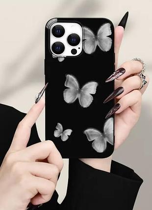 Панель сірий метелик для apple iphone 15 promax black 4