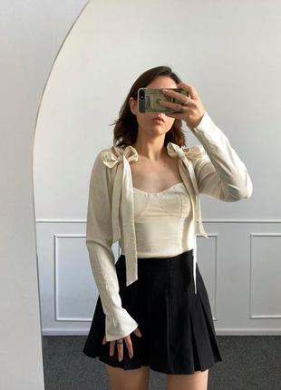Корсет кроп топ h&m с бантиками винтаж