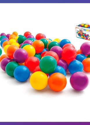 М'ячики intex 49600 для сухого басейну 100 шт fun ballz 8 см