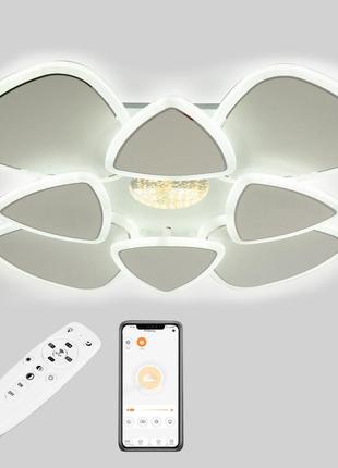Стельова led люстра, світлодіодний світильник sunlight 5889/4+4