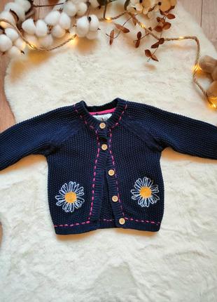 Тепла бавовняна кофтинка для дівчинки 3-6 місяців, зріст 68 см