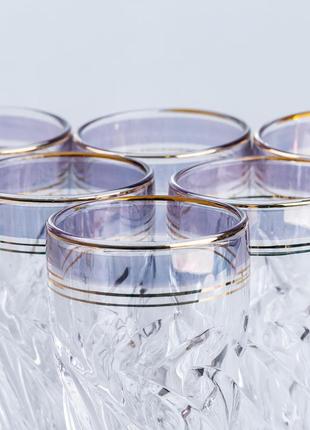 Стеклянные стаканы прозрачные набор высоких стаканов 6 штук4 фото