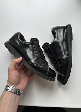 Кеди prada total black leather