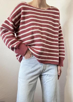 Шерстяной свитер в полоску