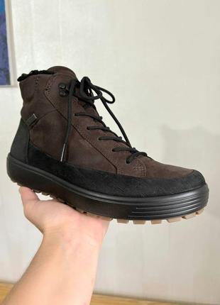 40р новые мужские зимние ботинки ecco soft 7 tred gore tex 450444/59325