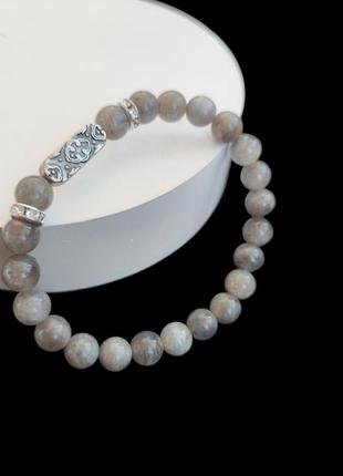 Браслет лабрадор. браслет з лабрадору. браслет на резинці з натурального лабрадору. індія.