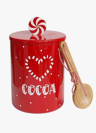 Керамическая банка pepco cocoa jar christmas 1200ml
