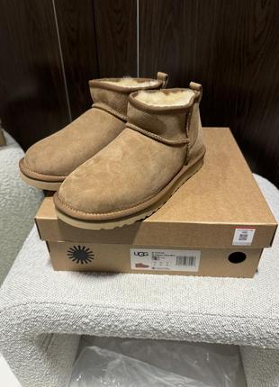 Зимние сапоги ugg classic ultra mini chestnut