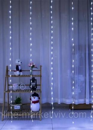 Вулична гірлянда 3х2.25м «водоспад штора» 480led, 220v / світлодіодна гірлянда / гірлянда водоспад