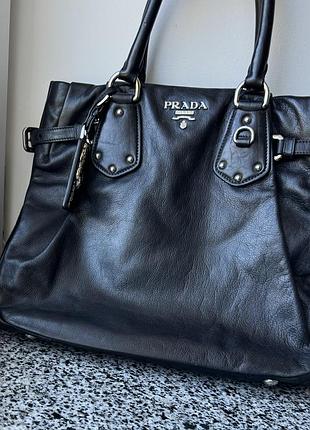 Вінтажна шкіряна сумка prada
