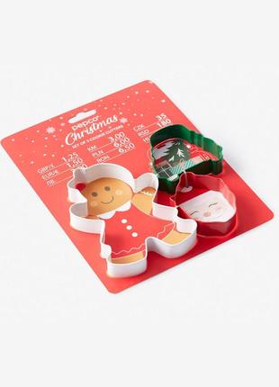 Форми для печива pepco christmas cookie cutter set 3s