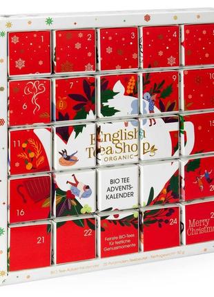 Адвент english tea shop organic adventskalender 25s 50g