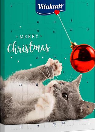 Адвент для котів vitakraft merry christmas advent calendar for cats 363g