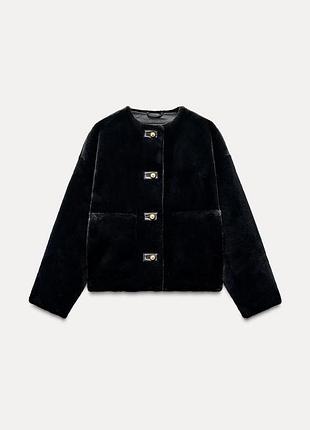 Шуба из искусственного меха zw collection zara