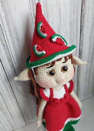 Интерьерная игрушка.арбузная эльфийка. декор.ручная работа