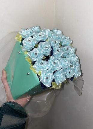 Букет з атласних стрічок😍