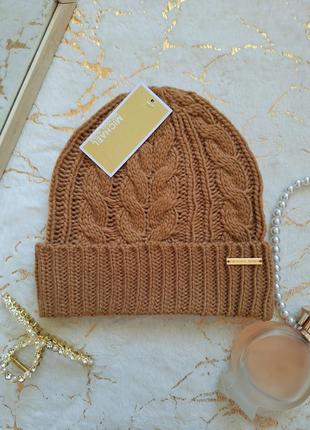 В'язана шапка michael kors бежево - коричнева